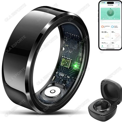 2026 Smart Ring Blood Pressure Heart Rate Sleep Monitoring Smartring IP68 & 5ATM Waterproof Multi-sport Mode Smartring Man Women