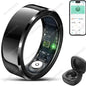 2026 Smart Ring Blood Pressure Heart Rate Sleep Monitoring Smartring IP68 & 5ATM Waterproof Multi-sport Mode Smartring Man Women