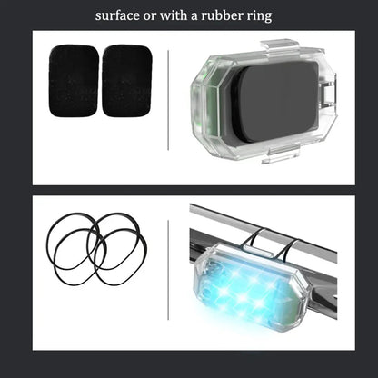 1/2/4Pc Remote Motorcycle Lights RC Drone LED Flash Wireless Light for RC Fix Wing Aircraft Airplane Helicopter Warning Lights