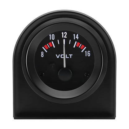 52MM Oil Pressure Gauge Water Temperature Oil Temp Voltmeter Fuel Level Meter with Bracket Pod Holder For 12V Universal Vehicle