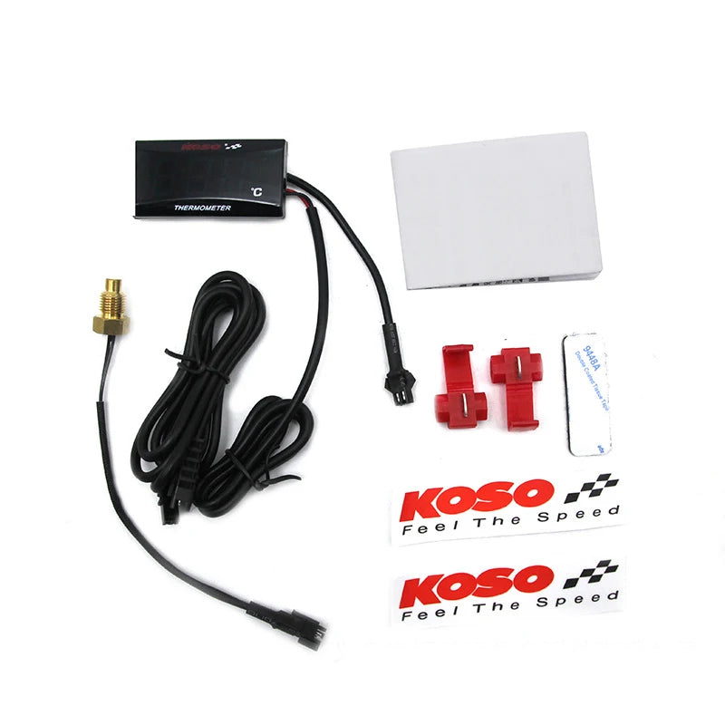 DC 12V Motorcycle Temperature Meter Motorcycle Water Temperature Digital Hygrometer Thermometer Sensor Meter Sensor Adapter