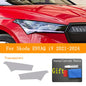 For Skoda ENYAQ iV 2021 2024 Car Headlight Protective Film Vinyl Restoration Transparent Black TPU Car Light Repair Sticker