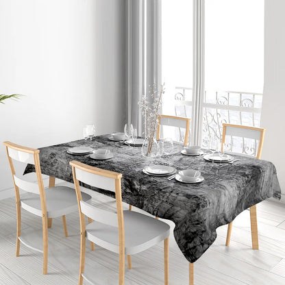Modern Black Marble Print Tablecloth Home Decor Simple Dining Room Decoration Supplies New Arrival! (Size140*230cm)