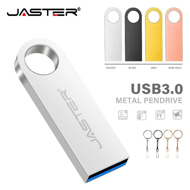 USB 3.0 Flash Drive Mini Metal Pen Dirve Memory Stick Storage Device Cle USB Stick Pendrive USB3.0 128GB 64GB 32GB 16GB 8GB 4GB