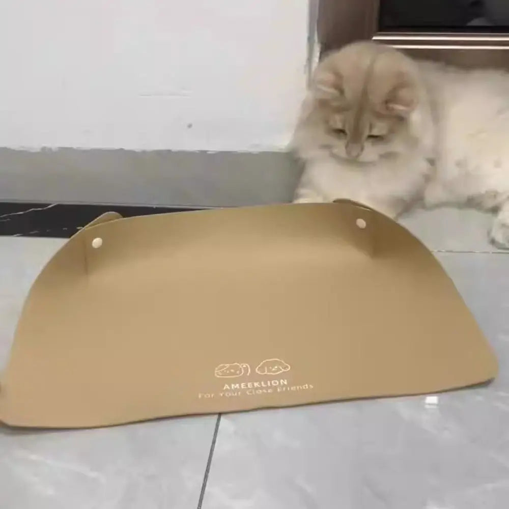 Pet Supplies PU Leather Pet Anti Spill Placemat Waterproof Oil Resistant Cat Bowl Mat Anti Slip Dog Food Pad Kitten