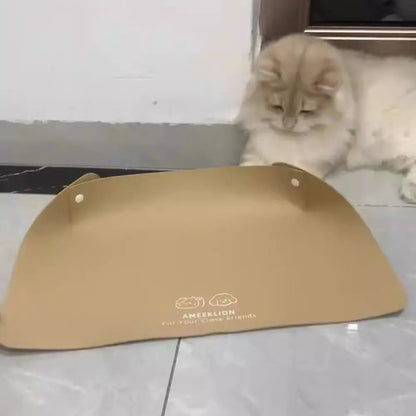 Pet Supplies PU Leather Pet Anti Spill Placemat Waterproof Oil Resistant Cat Bowl Mat Anti Slip Dog Food Pad Kitten