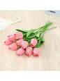 A Set of 6 Artificial Tulips, Suitable for Home Decoration, Anniversary Desktop Flower Decoration, Realistic Fake Tulip Flowers