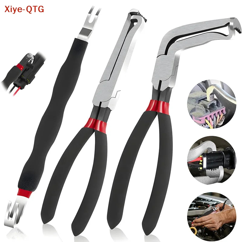 NEW 8" 60-Degree Electrical Disconnect Pliers For Automotive Connectors & Sensors - Angled Wire Plug Removal Tool