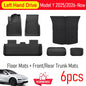 for Tesla Model Y Juniper 2025 2026 Car Floor Mats Cargo Liner Trunk Mats Backrest Kick Pads Protection Car Interior Accessories