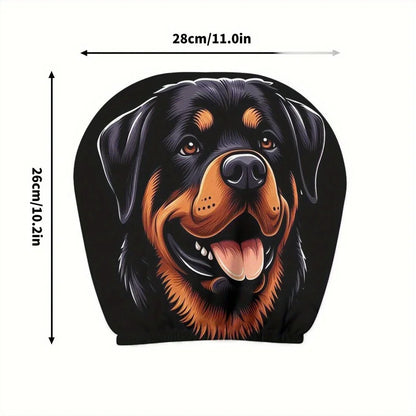 A two-piece set of loyal and cute tongue-sticking dog car headrest covers, suitable for long-distance driving or daily commuting