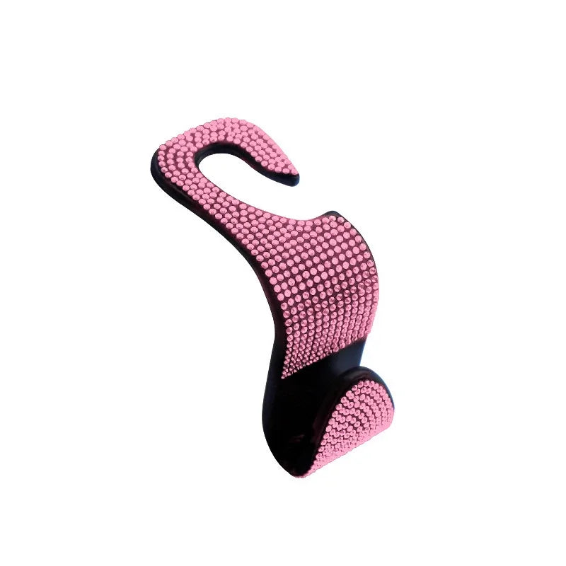 Rhinestone Car Seat Back Hook Bling Diamond Hanger Auto Back Universal Headrest Mount Storage Holder Car Interior Accessories