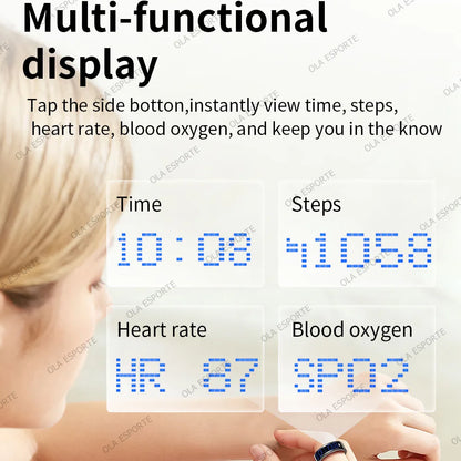 2026 Smart Ring Men Women LED Display Screen Heart Rate Blood Oxygen Monitor 5ATM Waterproof Multi Sports Mode Gifts For Android
