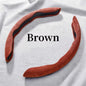2026 Suede Universal 38CM Car Steering Wheel Booster Cover Non-Slip Auto Interior Steer Protector Decoration Accessories-Brown
