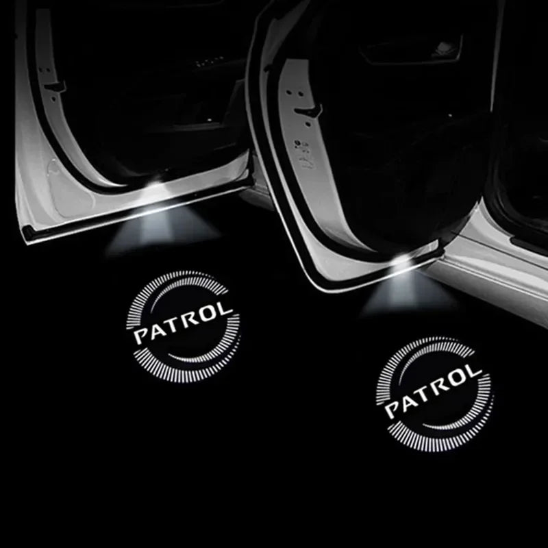 2Pcs Led Logo Car Door Welcome Light For Patrol Y62 2010-2021 Auto Accessories Laser Projector Emblem Shadow Car Light