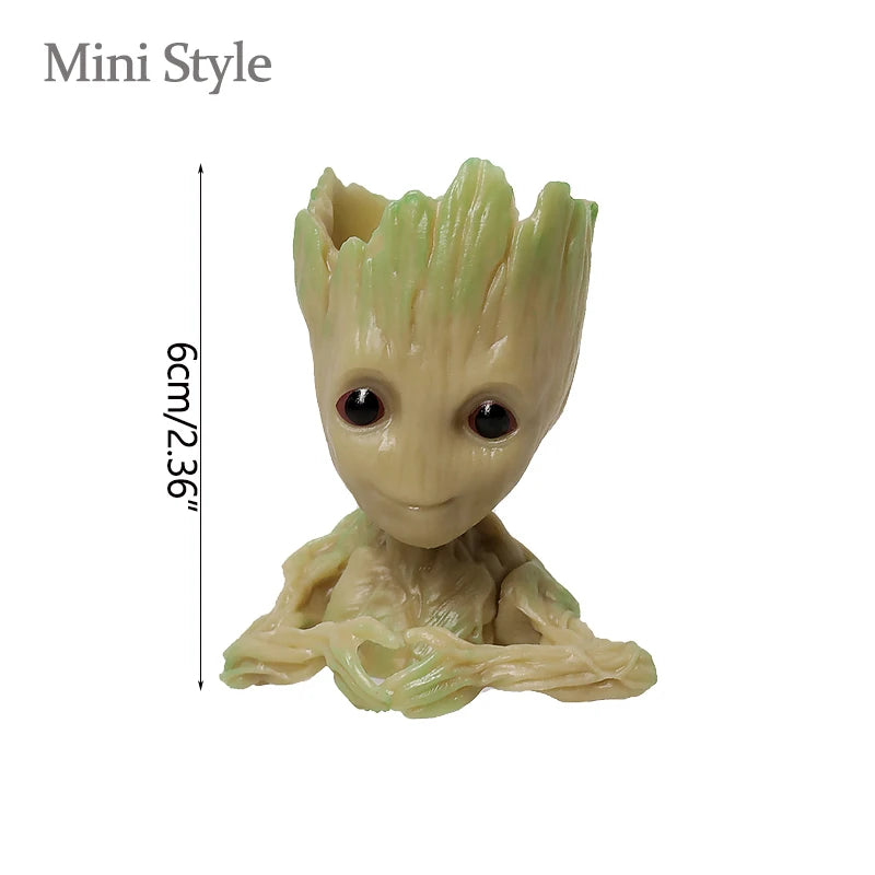 Home Garden Decoration Groot Flower Pot Baby Tree Man Miniature Model Anime Figure Ornament Home Supplies Crafts Kids Toys