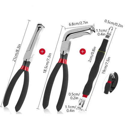 NEW 8" 60-Degree Electrical Disconnect Pliers For Automotive Connectors & Sensors - Angled Wire Plug Removal Tool