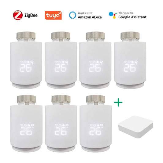 Tuya Smart Home Zigbee 3.0 Thermostatic Valve Radiator Zigbee Thermostat Radiator Zigbee Thermostatic Valve Alexa Google Home