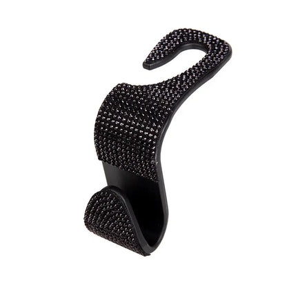 Rhinestone Car Seat Back Hook Bling Diamond Hanger Auto Back Universal Headrest Mount Storage Holder Car Interior Accessories