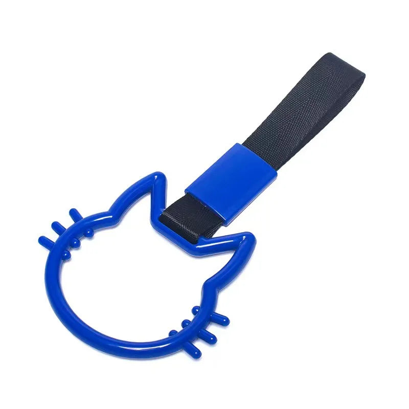 New Cat Shape Train Bus Handle Hand Strap Drift Charm Strap Drift Warning Ring for Car Rear Bumper Supplies