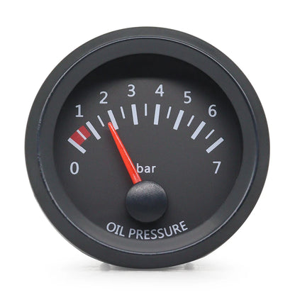 52MM Gauge 12V Water Temp Oil Temp Gauge Oil Press Fuel Volts Gauge Air Fuel Ratio Boost Exhaust Temp Meter Black Face Gauge