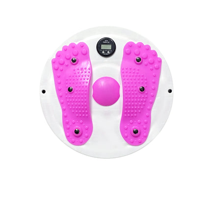 Purple Waist Twister Disc with LCD Counter, 360° Rotation Fitness Board for Weight Loss & Core Exercise