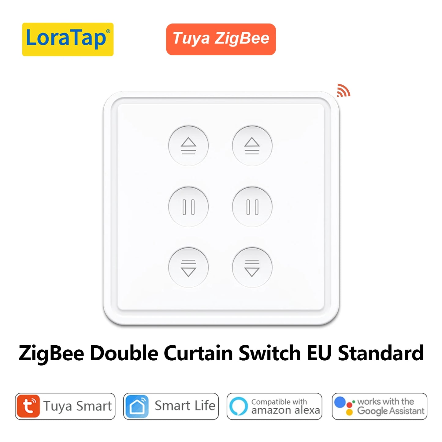 Tuya Smart Life EU WiFi Double Curtain Blind Switch for Roller Shutter Electric motor Google Home Alexa Echo Voice Control DIY