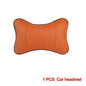 1pc PU Leather Car Neck Pillow Universal Headrest Pillow with Fiber Fill for Comfort Head Pain Relief in Vehicles