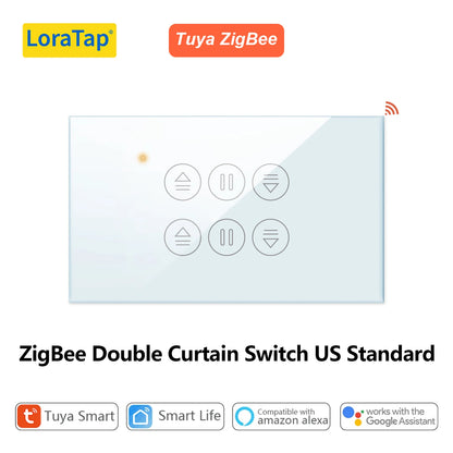 Tuya Smart Life EU WiFi Double Curtain Blind Switch for Roller Shutter Electric motor Google Home Alexa Echo Voice Control DIY
