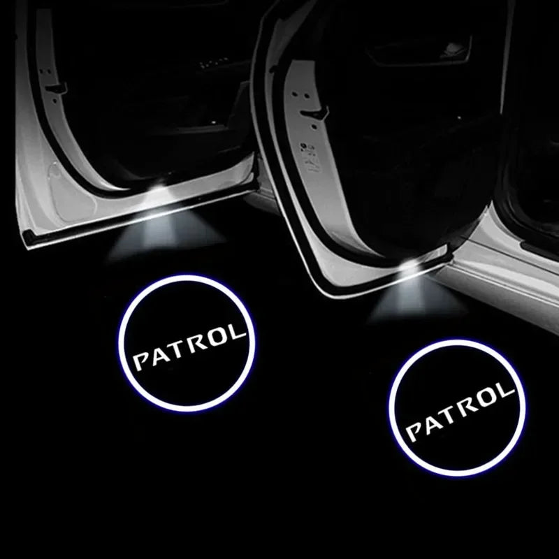 2Pcs Led Logo Car Door Welcome Light For Patrol Y62 2010-2021 Auto Accessories Laser Projector Emblem Shadow Car Light