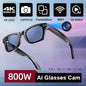 New 800W Camera AI Glasses Men Color-Changing Smart Translation Glasses Photo Video Recording Waterproof Call Smart Sunglasses