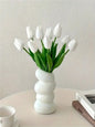 A Set of 6 Artificial Tulips, Suitable for Home Decoration, Anniversary Desktop Flower Decoration, Realistic Fake Tulip Flowers
