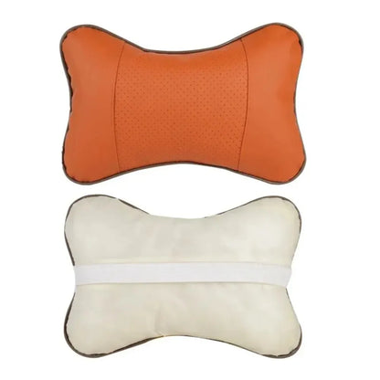 1pc PU Leather Car Neck Pillow Universal Headrest Pillow with Fiber Fill for Comfort Head Pain Relief in Vehicles