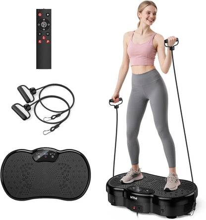Calorie Tracking Vibration Plate Power Machine 120 Adjustable Speed Levels Whole Body Fitness Massager Home Gym Muscle Toning