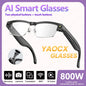 2026 AI Smart Glasses 800W HD Camera Video Recording WIFI Transmission Music AI Object Recognition 270mAh BT Call Smart Glasses