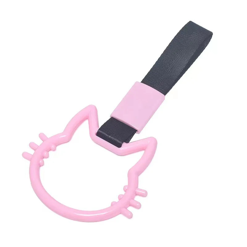 New Cat Shape Train Bus Handle Hand Strap Drift Charm Strap Drift Warning Ring for Car Rear Bumper Supplies