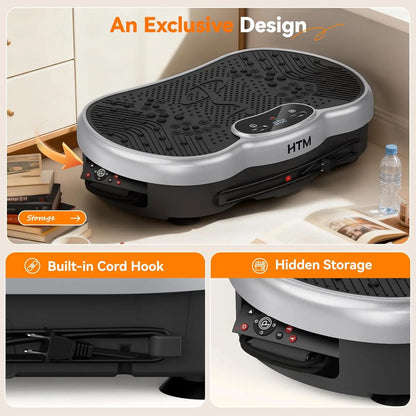 Calorie Tracking Vibration Plate Power Machine 120 Adjustable Speed Levels Whole Body Fitness Massager Home Gym Muscle Toning