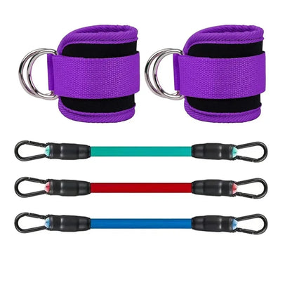 Ankle Straps Resistance Bands Set Fitness Workout Exercise Equipment Ankle Weight Yoga Elastic Fitness Band For Gym Man Woman