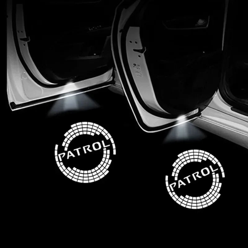 2Pcs Led Logo Car Door Welcome Light For Patrol Y62 2010-2021 Auto Accessories Laser Projector Emblem Shadow Car Light