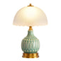 Vintage Lamp for Living Room,16" Modern Ceramic Table Lamps for Bedroom,Retro Bedside Nightstand Traditional Lamps,Classic Chino