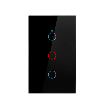 Tuya Smart Switches US Neutral Wire/No Neutral Wire Required 1/2/3/4 Gang Light WiFi Touch Switch Work with Alexa Google Home