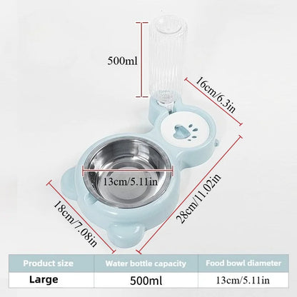 Pet Water Dispenser for Cats and Dogs  Automatic Water Storage Pet Food Bowl Food Container with Waterer Pet Supplies