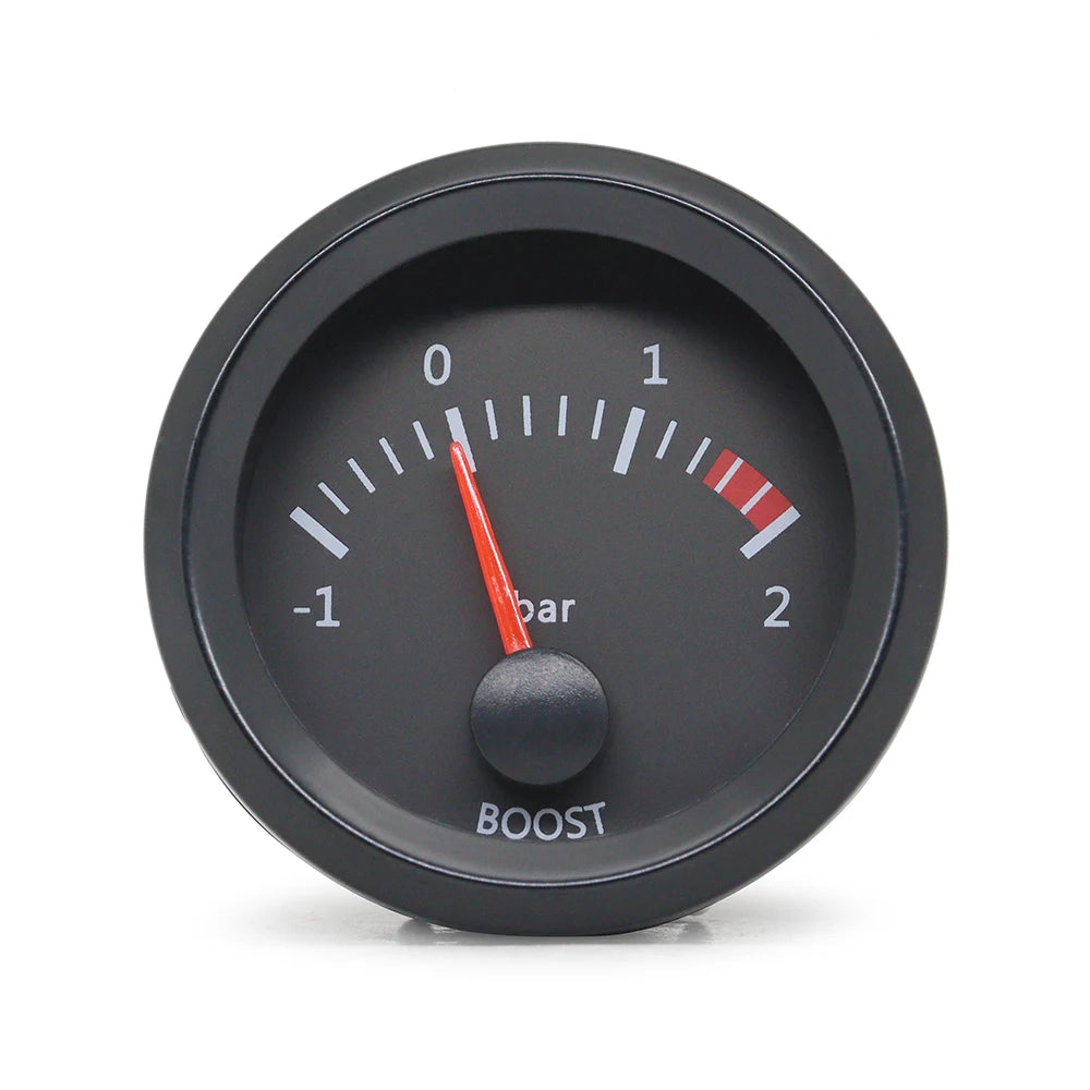 52MM Gauge 12V Water Temp Oil Temp Gauge Oil Press Fuel Volts Gauge Air Fuel Ratio Boost Exhaust Temp Meter Black Face Gauge