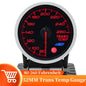 52MM Trans Temprature Gauge 80-260 Fahrenheit 80-260 Fahrenheit with 7 Color Backlight for 12V Gasoline Vehicle