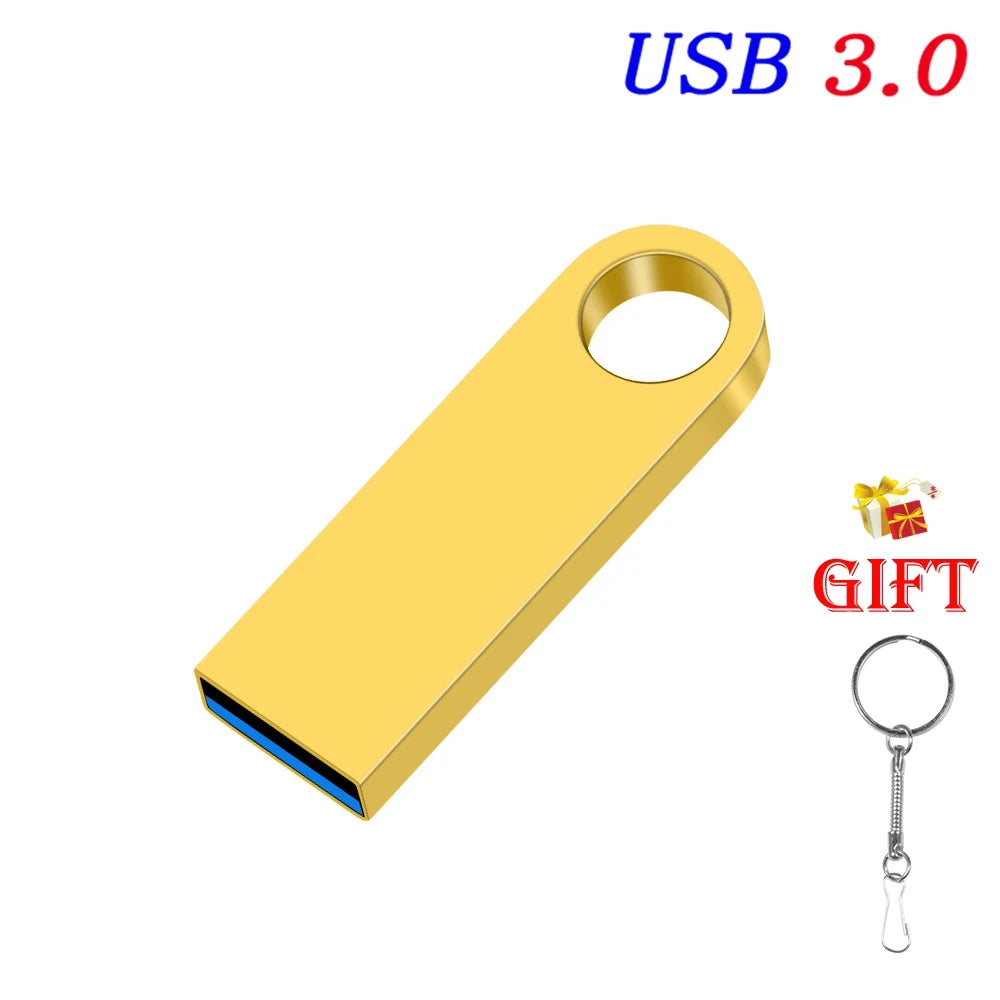 USB 3.0 Flash Drive Mini Metal Pen Dirve Memory Stick Storage Device Cle USB Stick Pendrive USB3.0 128GB 64GB 32GB 16GB 8GB 4GB