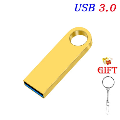 USB 3.0 Flash Drive Mini Metal Pen Dirve Memory Stick Storage Device Cle USB Stick Pendrive USB3.0 128GB 64GB 32GB 16GB 8GB 4GB
