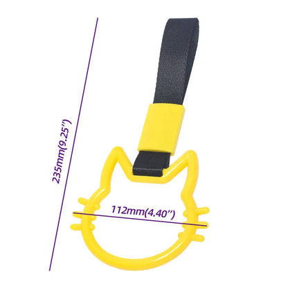 New Cat Shape Train Bus Handle Hand Strap Drift Charm Strap Drift Warning Ring for Car Rear Bumper Supplies