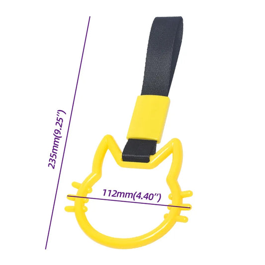 New Cat Shape Train Bus Handle Hand Strap Drift Charm Strap Drift Warning Ring for Car Rear Bumper Supplies