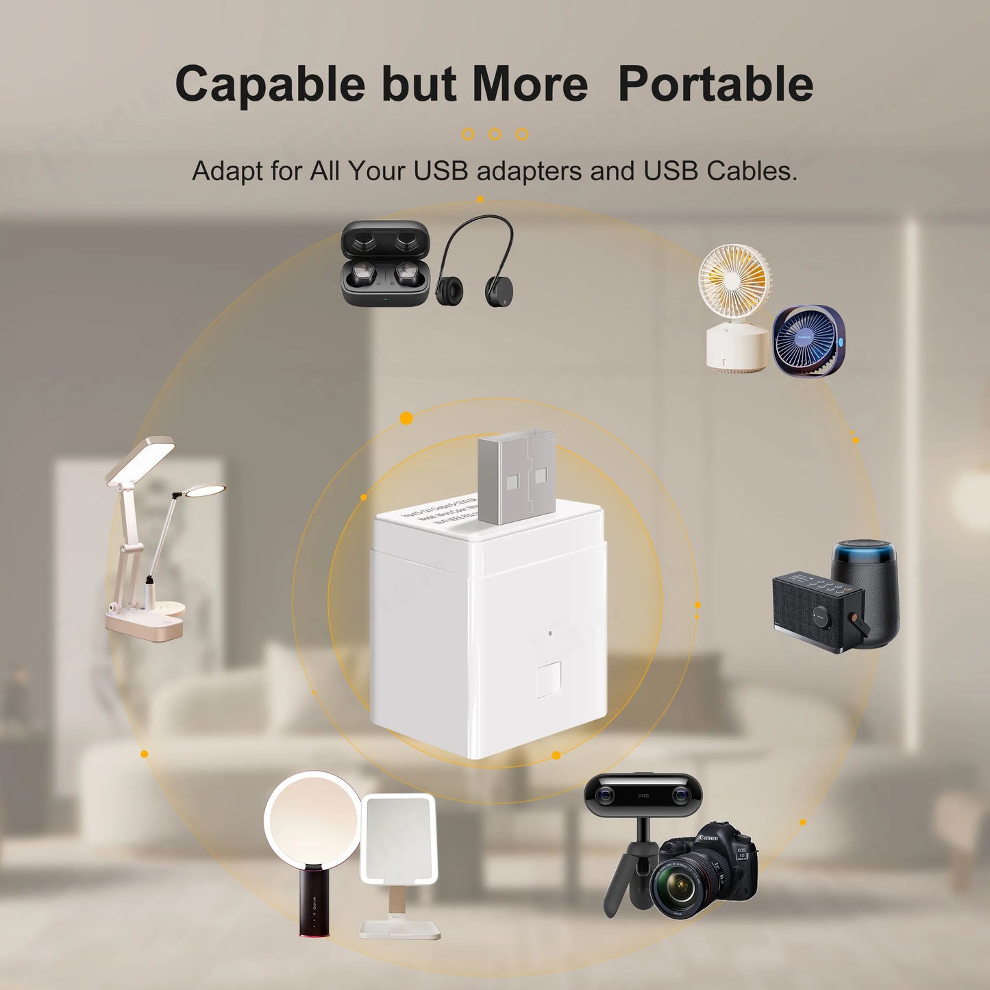 GIRIER Tuya Smart Micro USB Adaptor Switch 5V WiFi Mini USB Power Adaptor Works with Alexa Hey Go ogle Alice for Smart Home