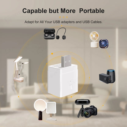 GIRIER Tuya Smart Micro USB Adaptor Switch 5V WiFi Mini USB Power Adaptor Works with Alexa Hey Go ogle Alice for Smart Home
