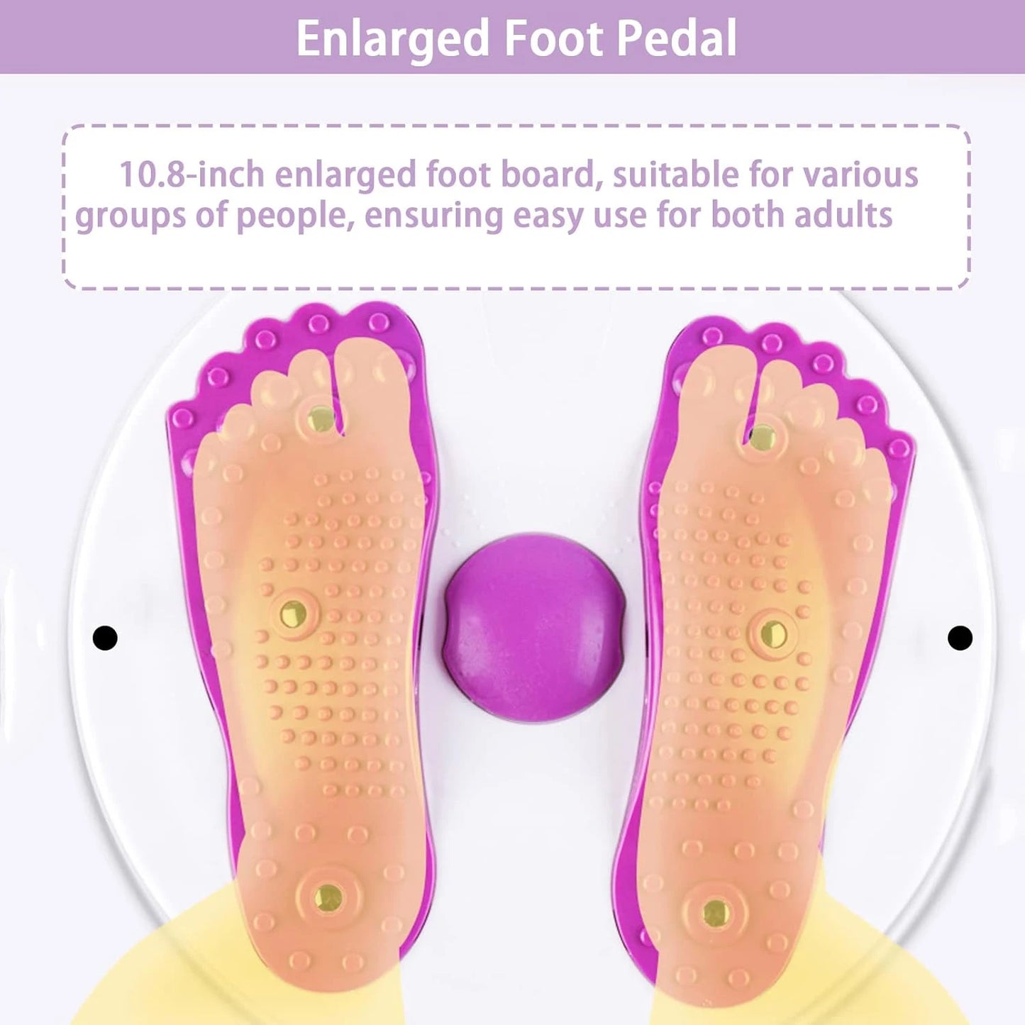 Purple Waist Twister Disc with LCD Counter, 360° Rotation Fitness Board for Weight Loss & Core Exercise